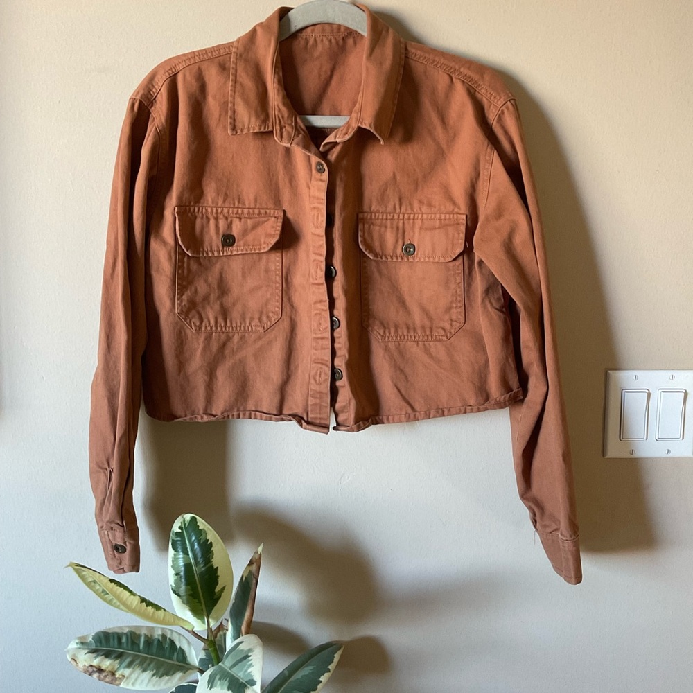Vintage cropped cargo jacket
